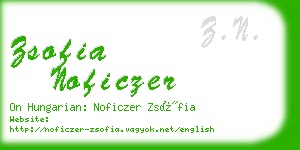 zsofia noficzer business card